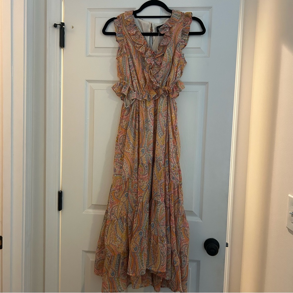 NWT Fab’rik stella ruffle midi‎ dress; size: S